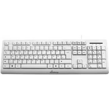 Klawiatura MediaRange MROS110 Office USB QWERTZ niemiecka biała