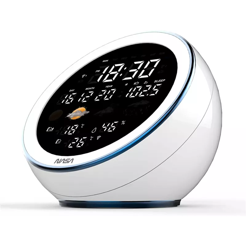 Nasa WSP1500 biała Stacja pogodowa/Głośnik BT Moon