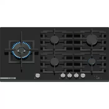 Bosch Serie 8 PRS9A6H40 płyta grzewcza Czarny Do zabudowy 90 cm Gaz 5 stref(y)