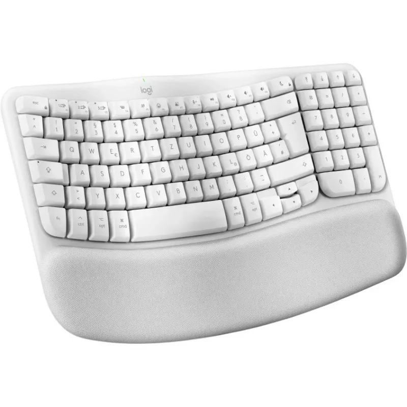Klawiatura Logitech Wave Keys dla Mac QWERTZ Niemiecka Biała