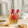 Silicone Tea Infuser Ototo Design OT973 czerwony 66mm 81mm