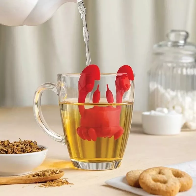Silicone Tea Infuser Ototo Design OT973 czerwony 66mm 81mm
