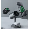 Ładowarka bezprzewodowa 3w1 z chłodzeniem LC-MC311A 15W Qi2 MagSafe + zasilacz 30W PD