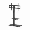 Wolnostojący stojak pod telewizor GEMBIRD TVS-86ST-01 do telewizorów 43–86 cali, czarny, podstawa ze szkła hartowanego, VESA 100x100–600x400, maks. 60 kg