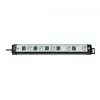 Brennenstuhl Premium-Line Technik 5-fach, 3 m Steckdosenleiste 5-fach schwarz/lichtgrau, 3m H05VV-F 3G1,5, einzeln schaltbar spezielle Steckdosenanord