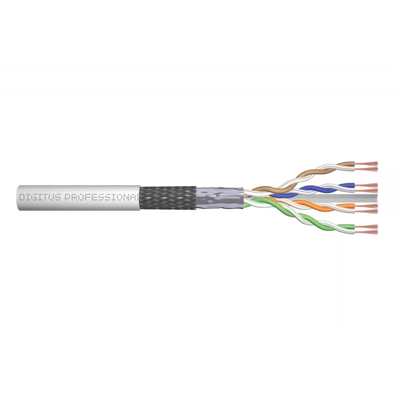 Kabel sieciowy Digitus CAT 6 SF/UTP skrętka patchcord surowy 305 m szary