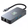 Adapter Hub USB-C (7w1) HDMI USB SD/TF RJ45 (2500 Mb/s) PD