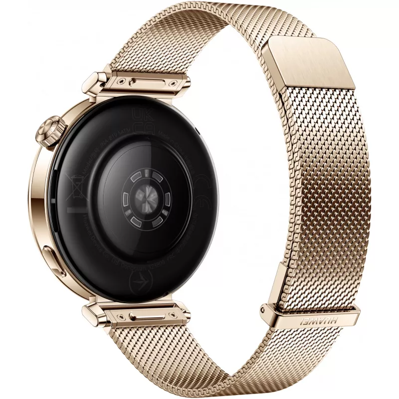 Smartwatch HUAWEI WATCH GT5 41 mm — 1,32 cala AMOLED, 466×466, 323 mAh, koperta ze stali nierdzewnej, złota bransoleta