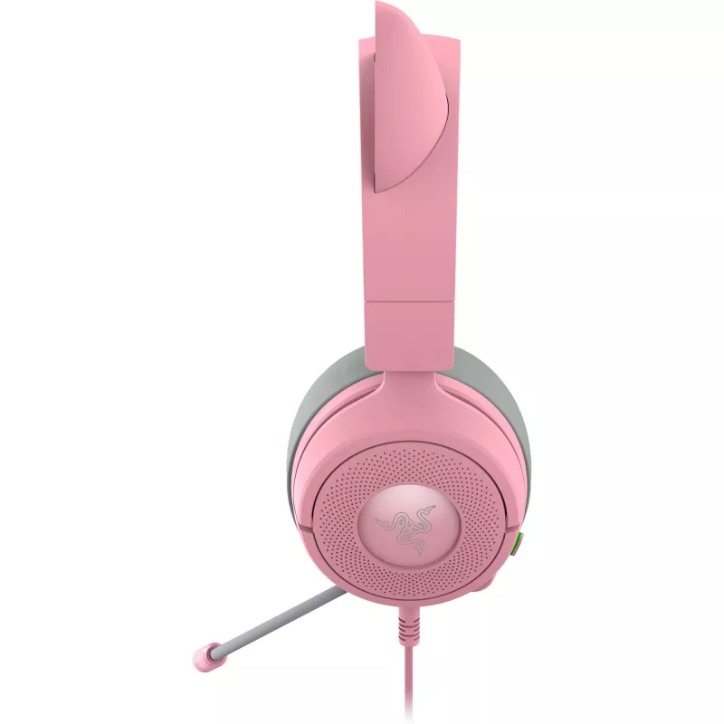 Headset Razer Kraken Kitty V3 X — Przewodowy USB Type-A, Nauszny, 20–28kHz, kabel 1,3 m, Różowy