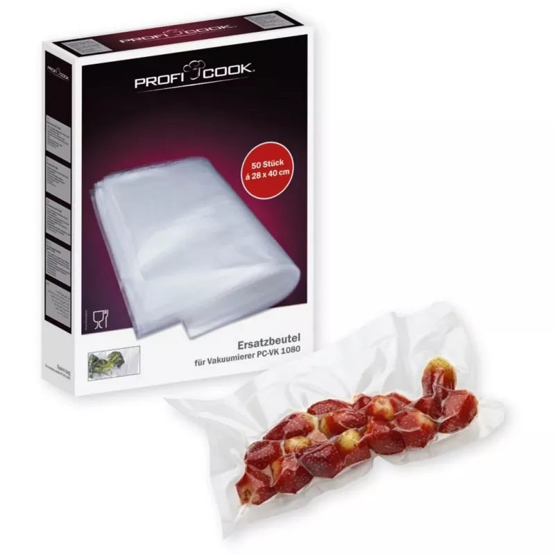 ProfiCook PC-VK 1080 - Zgrzewarka próżniowa (do torebek plastikowych) - 120 W - Stal nierdzewna/Czarny (501080)