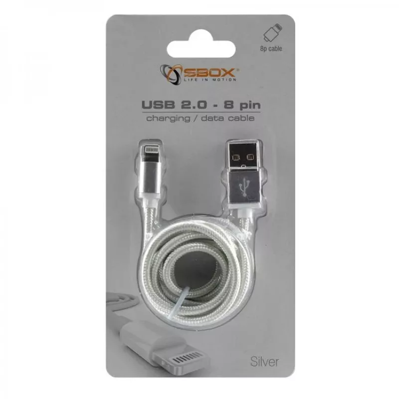 Sbox USB 2.0 8 Pin IPH7-S srebrny