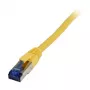 Kabel krosowy RJ45 - CAT6A 500MHz - 0,25m - żółty - S-STP(S/FTP) - TPE/LSZH(Superflex) - AWG26 - Syne