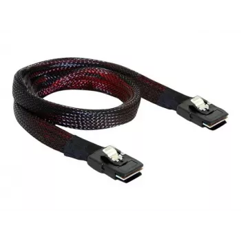 Kabel SAS DeLOCK 83073 0,1 m czarno-czerwony