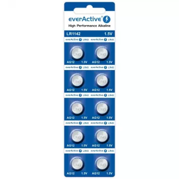 alkaliczna bateria pastylkowa everActive G12 AG12 1.5V — opakowanie 10 szt.