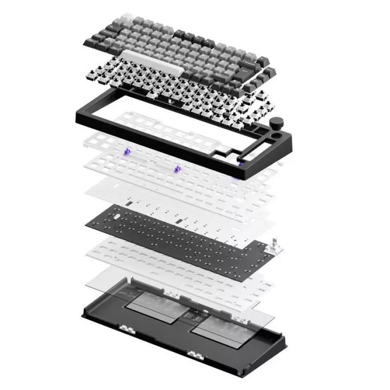 Zestaw barebone klawiatury mechanicznej AKKO Monsgeek M1 V5 ISO Dark Night, układ ISO, barebone