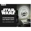 Lampa neonowa LED do montażu na ścianie Paladone Stormtrooper model PP14595SWVN, dekoracyjne oświetlenie Star Wars