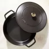 Patelnia do smażenia ZWILLING STAUB BRAISERS okrągła 28 cm, czarna, dno Ø 22,2 cm