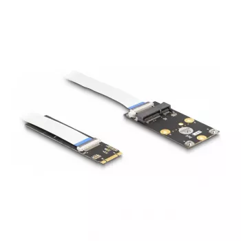 DeLOCK Converter M.2 Key B+M male to Mini PCIe Slot flexible kabel