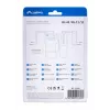 Tester PoE LANBERG NT-0402 — tester kabli sieciowych PoE z obsługą RJ-45/RJ-11, wskaźnikami LED, diodą zasilania, włącznikiem/wyłącznikiem
