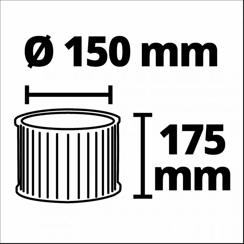Filtr Einhell 2351126 Biały Klasa L Średnica 15 cm Wysokość 175 mm