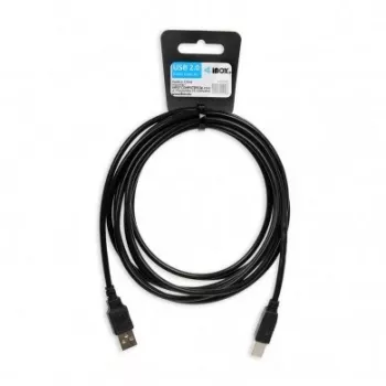 Kabel USB iBox IKU2D 3 m USB 2.0 USB A USB B czarny