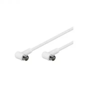 Wentronic Goobay SAT kabel połączeniowy kątowy, F-Quick, 100% ekranowany, biały, 5 m - wtyk F (Quick) 90° wtyk F (Quick) 90° (67344)