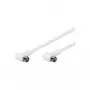 Wentronic Goobay SAT kabel połączeniowy kątowy, F-Quick, 100% ekranowany, biały, 5 m - wtyk F (Quick) 90° wtyk F (Quick) 90° (67344)