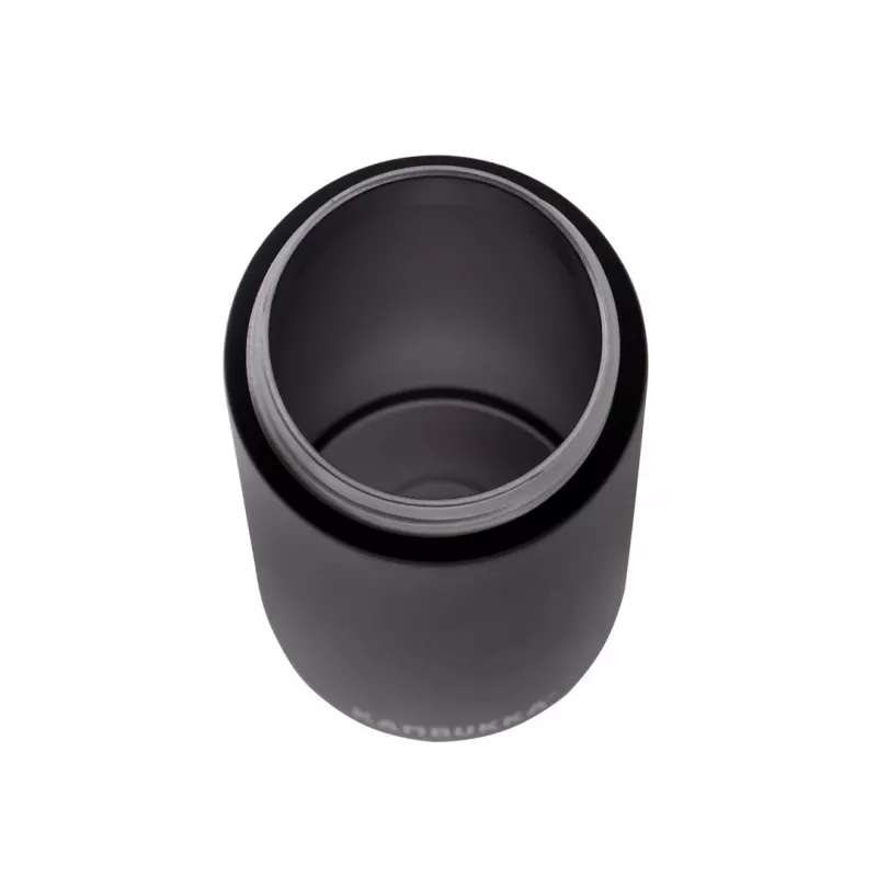 Termos próżniowy Kambukka Olympus 500 ml — stal nierdzewna 18/10, izolowany próżniowo, czarny, antypoślizgowa podstawa