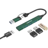 CANYON hub DS-02 4w1 USB-A/C Zielony