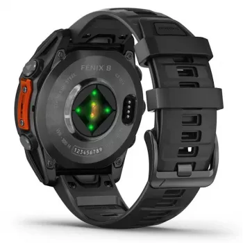 Garmin Fenix 8 3,56 cm (1,4) AMOLED 47 mm Cyfrowy 454 x 454 pikseli Ekran dotykowy Czarny Wi-Fi GPS (satelitarny)