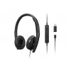 Lenovo 4XD1P83425 zestaw słuchawkowy Przewodowy Head-band Rozmowy/Muzyka USB Typ-A Czarny