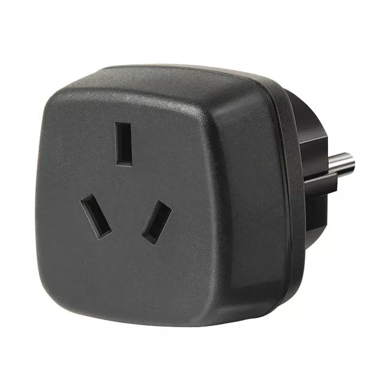 Adapter podróżny Australia/Chiny > Wtyczka z uziemieniem, adapter czarny