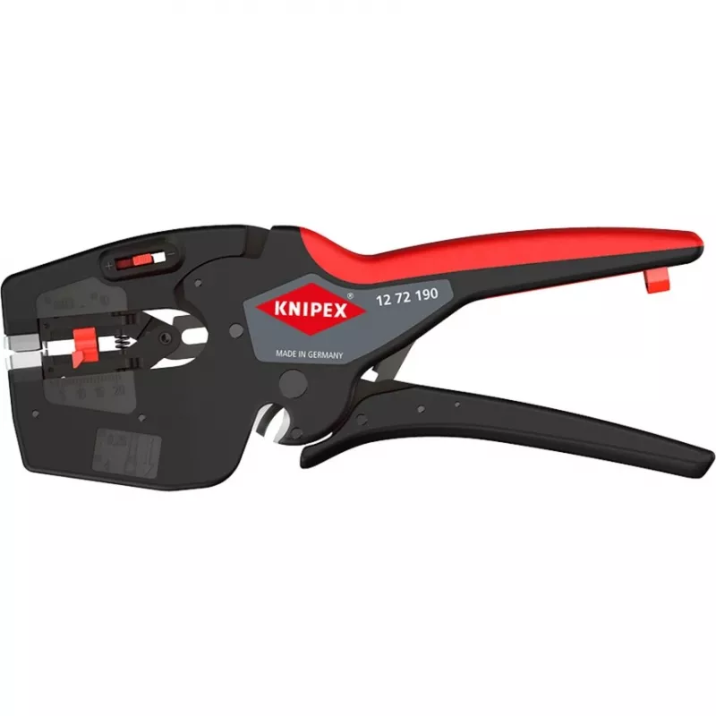 Multinarzędzie elektryka Knipex NexStrip 12 72 190 SB – ściągacz izolacji i narzędzie do zaciskania