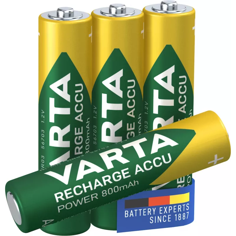 VARTA HR03 AAA Akumulator Accu Power 800 mAh 56703 Baterie ładowalne 4 szt. Zielony
