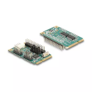 DeLOCK 95277 wewnętrzny adapter Mini PCI Express z portem równoległym i RS-232, zielony