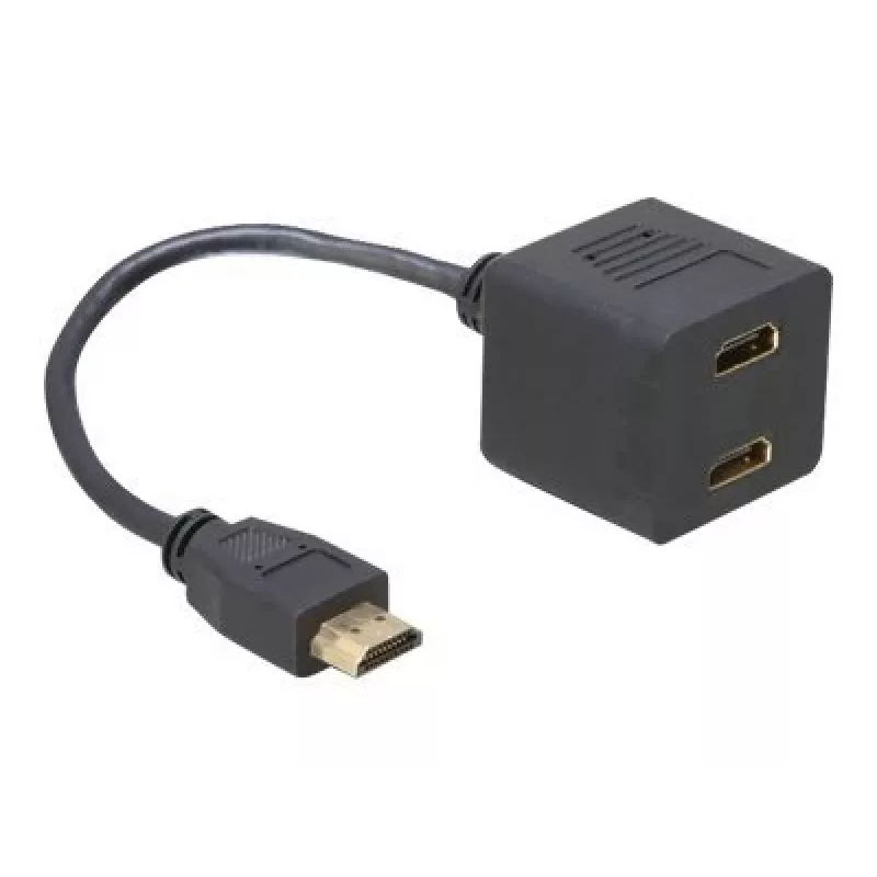 Kabel HDMI DeLOCK 65056 0,2 m wtyk męski na 2x gniazdo żeńskie