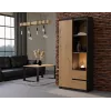 Top e Shop RS-80 BILY regał biurowy, antracytowa rama, drzwi dąb artisan, 7 półek, 2 szuflady, 1800×800×350 mm