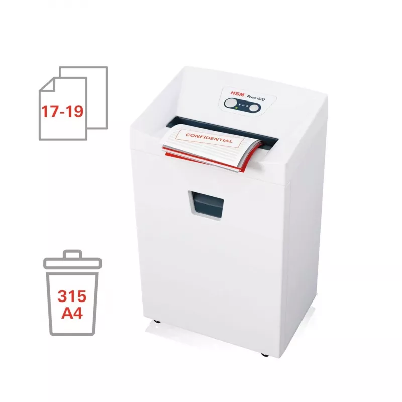 HSM Pure 420 niszczarka, 35 l, 3,9 mm