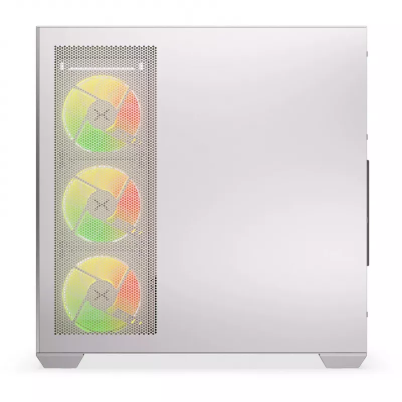 Obudowa PC KRUX Exo RGB biały — wieża ATX, stal, 2x3.5 cala + 2x2.5 cala zatoki, USB-C, RGB