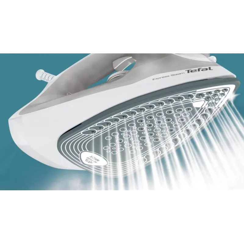 Żelazko parowe Tefal FV2863E1, 2400W, ciągła para 35 g/min, stopa nieprzywierająca, para pionowa