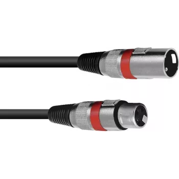 Kabel XLR Omnitronic 3022045R — 1 x XLR męski na 1 x XLR żeński, 1,5 m