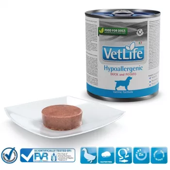 FARMINA Vet Life Diet DOG Hypoallergenic Duck & Potato - mokra karma dla psów - 300 g