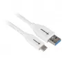 Kabel USB 3.2 Gen 2, wtyk USB-A > wtyk USB-C (biały, 0,5 metra)