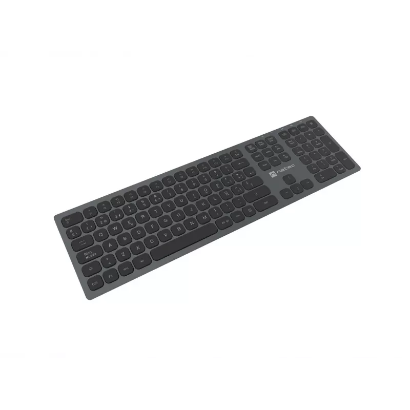 NATEC NKL-1830 Klawiatura uniwersalna RF bezprzewodowa Bluetooth QWERTY hiszpańska czarno-szara