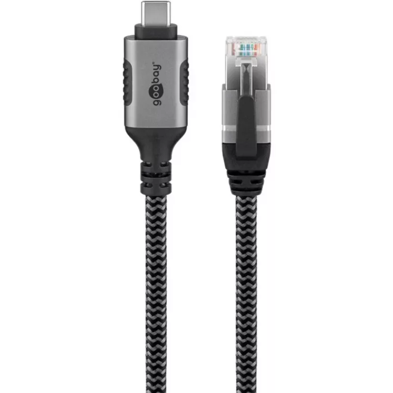 Goobay 70753 USB-C to RJ45 Ethernet CAT 6 kabel for Stable Wiczerwony Internet Connection with Router/Modem/Network Switch/Replaces USB to RJ45 Adapter / 1