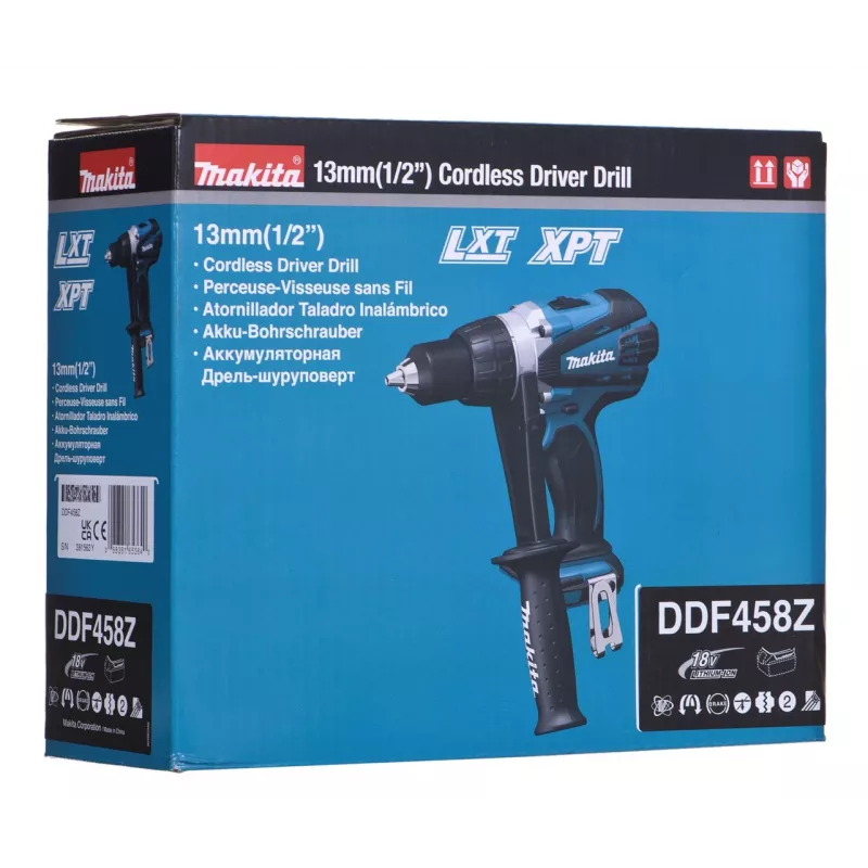 MAKITA. WKRĘTARKA 18V DDF458Z 91/58Nm, bez akumulatora i ładowarki