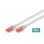 Patch Cord Digitus CAT 6 U/UTP LSZH 0.5m 10 szt.