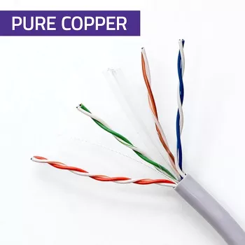 Kabel krosowy sieciowy QOLTEC Cat6 UTP, miedziany, 25 m, szary