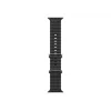 Czarna opaska Ocean Band 49 mm - wykończenie w naturalnym tytanie