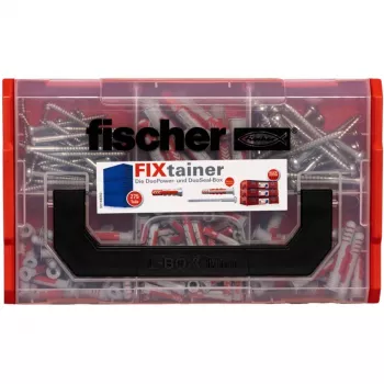 FixTainer - DUOPOWER & DUOSEAL + Wkręty, kołki rozporowe jasnoszare/czerwone, 275 sztuk